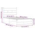 Miniatyrbillede 10 af 10: vidaXL sengeramme 107x203 cm uden madras metal brun egetræsfarve