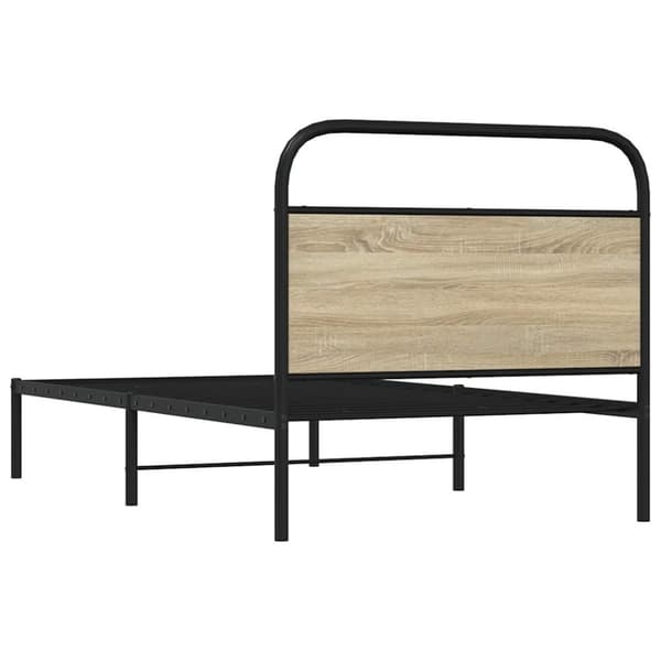 vidaXL Sängynrunko ilman patjaa 90x190 cm Sonoma-tammi tekninen puu