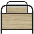 Miniatyrbilde 4 av 9: vidaXL Sengeramme uten madrass sonoma eik 75x190 cm konstruert tre