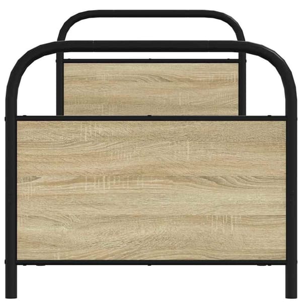 vidaXL Sengeramme uten madrass sonoma eik 75x190 cm konstruert tre
