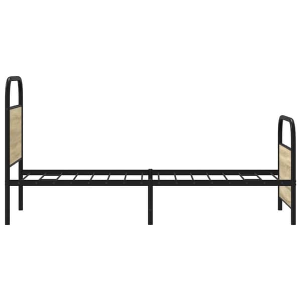 vidaXL Sengeramme uten madrass sonoma eik 75x190 cm konstruert tre