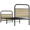 Miniatyrbilde 7 av 9: vidaXL Sengeramme uten madrass sonoma eik 75x190 cm konstruert tre