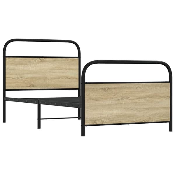 vidaXL sengeramme 100x190 cm uden madras konstrueret træ sonoma-eg