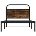Miniatyrbilde 5 av 9: vidaXL Sengeramme uten madrass røkt eik 107x203 cm konstruert tre