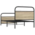 Miniatyrbilde 7 av 9: vidaXL Sengeramme uten madrass sonoma eik 100x200 cm konstruert tre