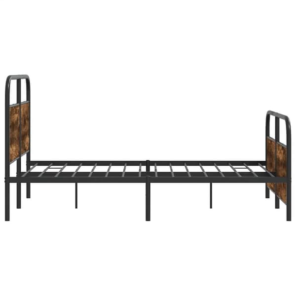 vidaXL Sengeramme uten madrass røkt eik 120x200 cm konstruert tre