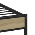 Miniatyrbilde 8 av 10: vidaXL Sengeramme i metall uten madrass sonoma eik 107x203 cm