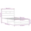 Miniatyrbilde 10 av 10: vidaXL Sengeramme i metall uten madrass sonoma eik 107x203 cm