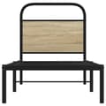 Miniatyrbilde 4 av 9: vidaXL Sengeramme uten madrass sonoma eik 75x190 cm konstruert tre