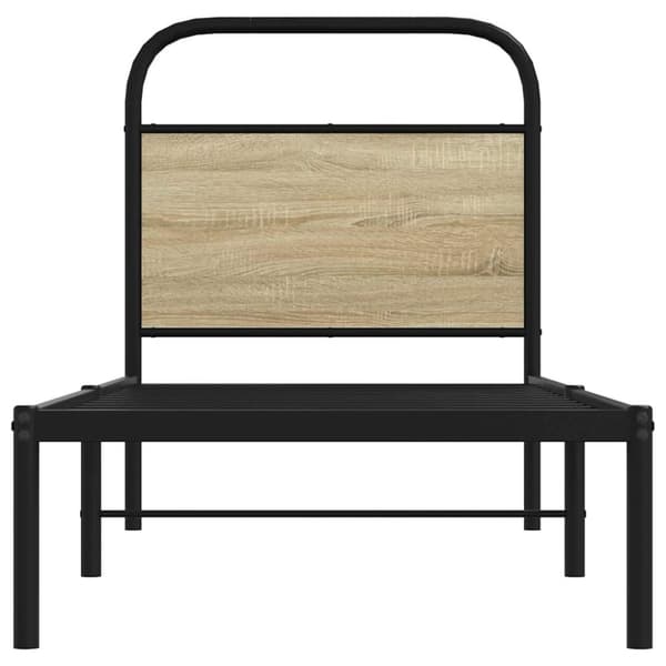 vidaXL Sengeramme uten madrass sonoma eik 75x190 cm konstruert tre