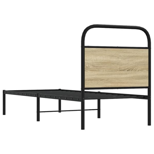 vidaXL Sengeramme uten madrass sonoma eik 75x190 cm konstruert tre