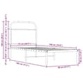 Miniatyrbilde 9 av 9: vidaXL Sengeramme uten madrass sonoma eik 75x190 cm konstruert tre
