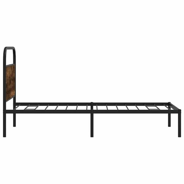 vidaXL sengeramme 100x190 cm uden madras konstrueret træ røget eg