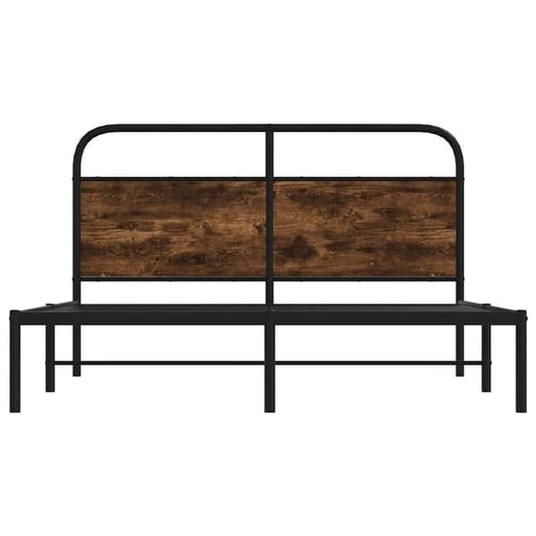 vidaXL Sengeramme uten madrass røkt eik 140x190 cm konstruert tre