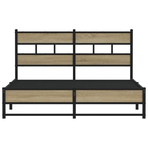 vidaXL Sengeramme i metall uten madrass sonoma eik 140x200 cm