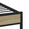 Miniatyrbilde 8 av 10: vidaXL Sengeramme i metall uten madrass sonoma eik 140x200 cm