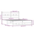 Miniatyrbilde 10 av 10: vidaXL Sengeramme i metall uten madrass sonoma eik 140x200 cm