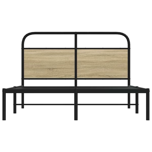 vidaXL sengeramme 140x200 cm uden madras konstrueret træ sonoma-eg