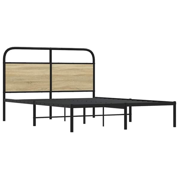 vidaXL sengeramme 140x200 cm uden madras konstrueret træ sonoma-eg