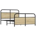 Miniatyrbilde 5 av 9: vidaXL Sengeramme uten madrass sonoma eik 120x200 cm konstruert tre