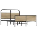 Miniatyrbilde 4 av 10: vidaXL Sengeramme uten madrass sonoma eik 140x200 cm konstruert tre