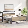 Miniatyrbilde 5 av 10: vidaXL Sengeramme uten madrass sonoma eik 140x200 cm konstruert tre