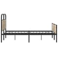 Miniatyrbilde 7 av 10: vidaXL Sengeramme uten madrass sonoma eik 140x200 cm konstruert tre