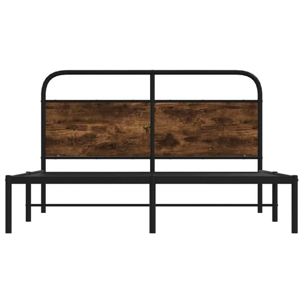 vidaXL Sengeramme uten madrass røkt eik 120x190 cm konstruert tre