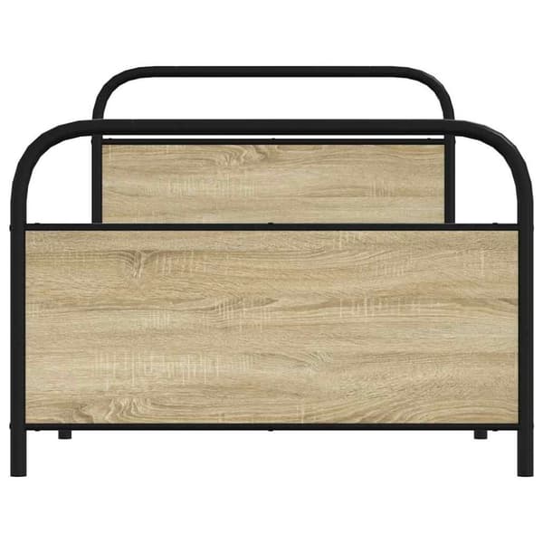 vidaXL Sengeramme uten madrass sonoma eik 107x203 cm konstruert tre