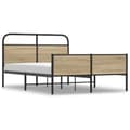 Miniatyrbilde 3 av 10: vidaXL Sengeramme uten madrass sonoma eik 140x190 cm konstruert tre