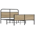 Miniatyrbilde 4 av 10: vidaXL Sengeramme uten madrass sonoma eik 140x190 cm konstruert tre