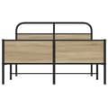 Miniatyrbilde 6 av 10: vidaXL Sengeramme uten madrass sonoma eik 140x190 cm konstruert tre
