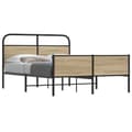 Miniatyrbilde 2 av 10: vidaXL Sengeramme uten madrass sonoma eik 140x190 cm konstruert tre