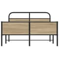 Miniatyrbilde 6 av 10: vidaXL Sengeramme uten madrass sonoma eik 120x190 cm konstruert tre