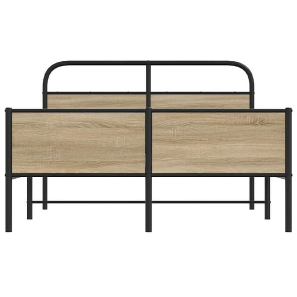 vidaXL Sengeramme uten madrass sonoma eik 120x190 cm konstruert tre