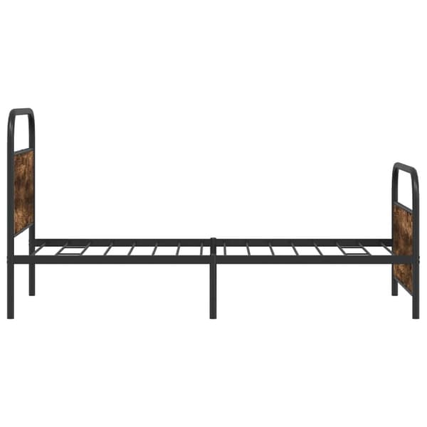 vidaXL Sengeramme uten madrass røkt eik 90x200 cm konstruert tre