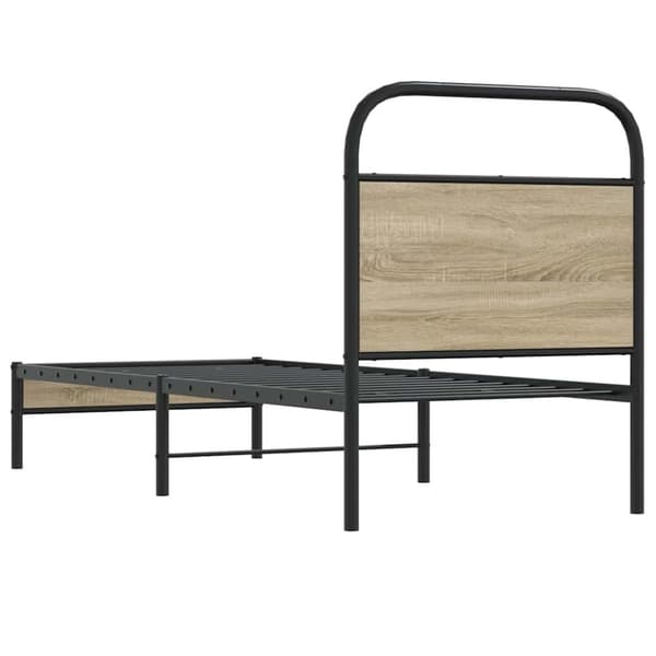 vidaXL sengeramme 80x200 cm uden madras konstrueret træ røget eg