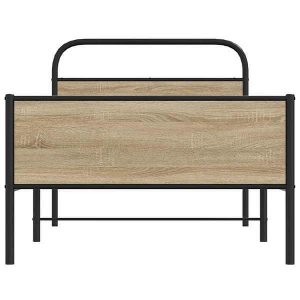 vidaXL sengeramme 90x190 cm uden madras konstrueret træ sonoma-eg