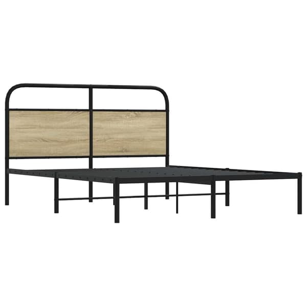 vidaXL Sengeramme uten madrass sonoma eik 150x200 cm konstruert tre