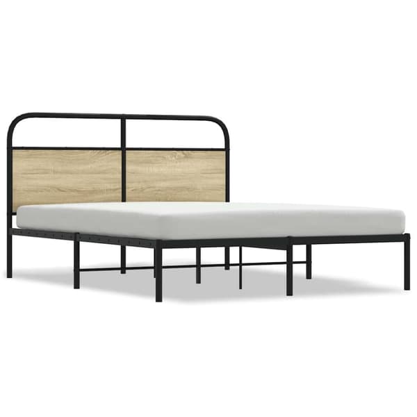 vidaXL Sengeramme uten madrass sonoma eik 150x200 cm konstruert tre