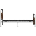 Miniatyrbilde 6 av 9: vidaXL Sengeramme uten madrass røkt eik 100x190 cm konstruert tre