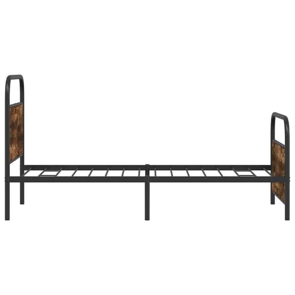 vidaXL Sengeramme uten madrass røkt eik 100x190 cm konstruert tre