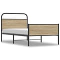 Miniatyrbilde 4 av 10: vidaXL Sengeramme uten madrass sonoma eik 90x200 cm konstruert tre