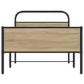 Miniatyrbilde 6 av 10: vidaXL Sengeramme uten madrass sonoma eik 90x200 cm konstruert tre