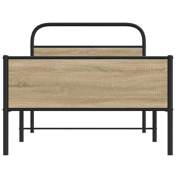 vidaXL Sengeramme uten madrass sonoma eik 90x200 cm konstruert tre
