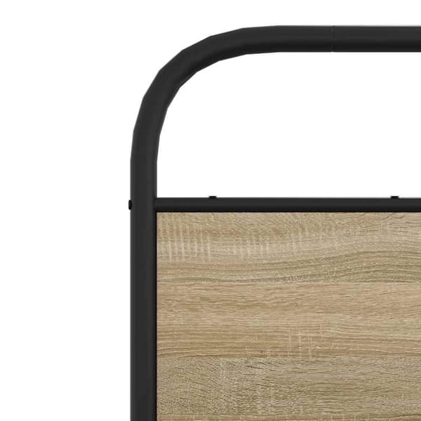 vidaXL Sengeramme uten madrass røkt eik 150x200 cm konstruert tre