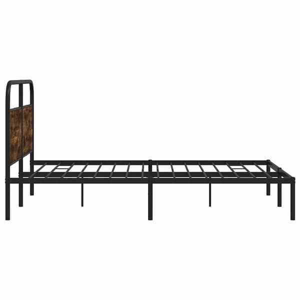 vidaXL Sengeramme uten madrass røkt eik 150x200 cm konstruert tre