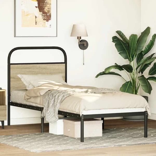 vidaXL sengeramme 80x200 cm uden madras konstrueret træ sonoma-eg