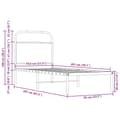 Miniatyrbillede 10 af 10: vidaXL sengeramme 80x200 cm uden madras konstrueret træ sonoma-eg