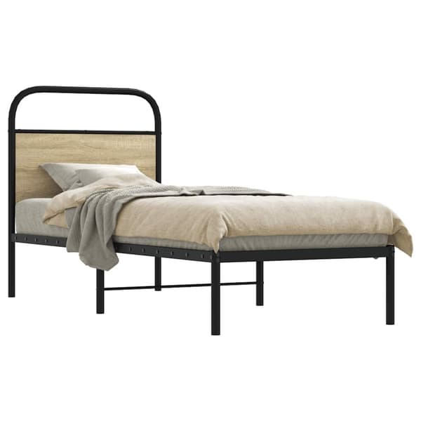 vidaXL sengeramme 80x200 cm uden madras konstrueret træ sonoma-eg